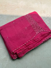 Kota Cotton Crochet Saree