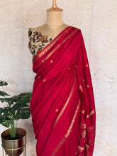 Pratya - Red Crepe Silk Saree | Boutique Sarees
