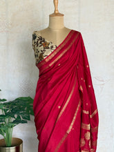 Pratya - Red Crepe Silk Saree | Boutique Sarees