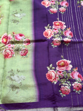 Mangalgiri Digital Printed Saree with Silver Zari Nizami Border | Studio Virupa