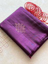 Pure Kanjivaram Soft Silk Saree – Vintage Plum Tone with Gold Zari