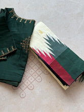 Pure Thirubuvanam Silk Saree with Talampoo Korvai with Buttas | Handcrafted Aari Work Blouse