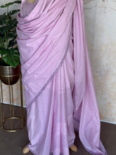 Gulabi Lilac Saree with Hakoba Lace Border
