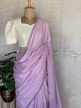 Gulabi Lilac Saree with Hakoba Lace Border