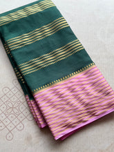 Semi Mysore Crepe Silk Saree with Golden Line Zari