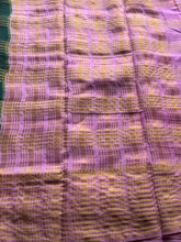 Semi Mysore Crepe Silk Saree with Golden Line Zari