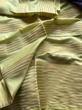 Semi Mysore Crepe Silk Saree with Golden Zari Lines