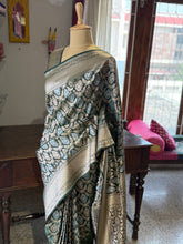 Banarasi Katan Silk Saree - Dark Green Shade