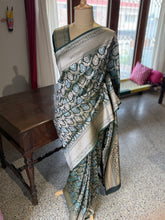 Banarasi Katan Silk Saree - Dark Green Shade