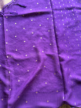 Pure Georgette Antique Banarasi Saree in Royal Wine with Floral Zari Weaving