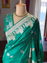 Pure Banarasi Katan Silk Saree – Aqua Green Shade