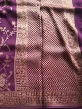 Crepe Silk Saree with Zari Buttas & Ornate Gold Border