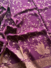 Crepe Silk Saree with Zari Buttas & Ornate Gold Border