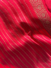 Pratya - Exquisite Red Crepe Silk Saree with Zari Buttas & Grand Peacock Pallu