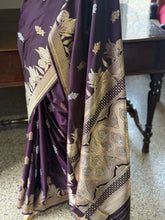 Pure Banarasi Katan Silk Saree – Dark Blue Shade