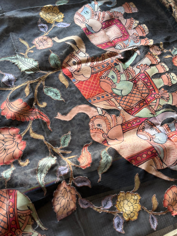 Kalamkari Applique Saree