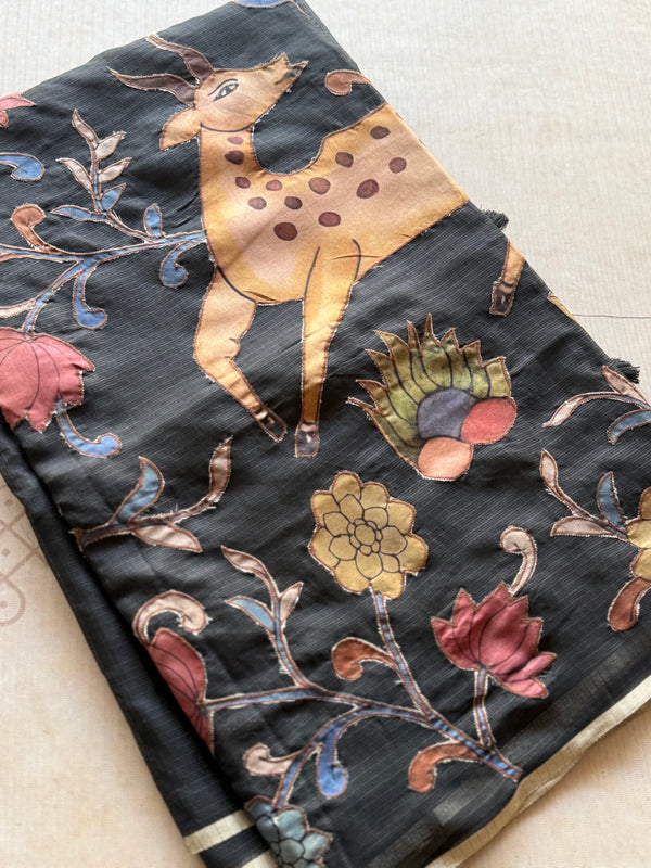 Kalamkari Applique Saree