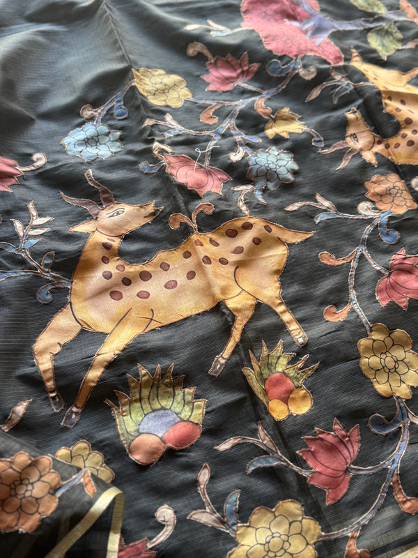 Kalamkari Applique Saree