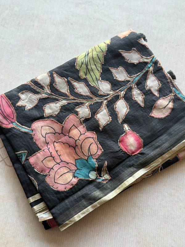 Kalamkari Applique Saree