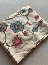 Ivory Kalamkari Applique Saree