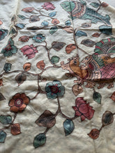 Ivory Kalamkari Applique Saree