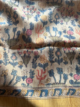 Tussar Silk Saree with Kalamkari Peacock & Ramar Pattabhishekam Pallu | Contrast Kalamkari Blouse