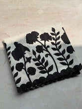Cotton Kota Saree with Black Floral Appliqué Border | Handcrafted Appliqué Work Saree
