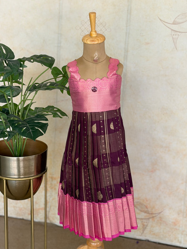 Ziva - Kids Vegan Silk Long Dress Festive Edit Express
