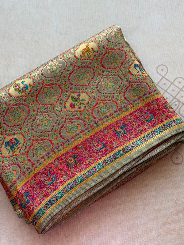 Antique Banarasi Pashmina with Grand Pallu