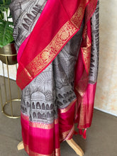Printed Pure Dola Silk Saree with Bentex Border