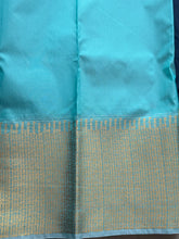 Semi Kanchi Silk Saree with Rudraksham Buttas & Zari Woven Border