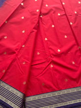 Semi Kanchi Silk Saree with Zari Buttas & Contrast Zari Border