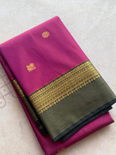 Semi Kanchi Silk Saree with Zari Buttas & Traditional Border