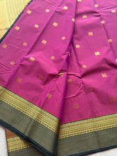Semi Kanchi Silk Saree with Zari Buttas & Traditional Border