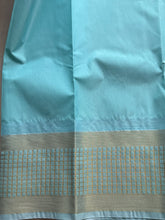 Semi Kanchi Silk Saree with Zari Buttas & Contrast Kanchi Border