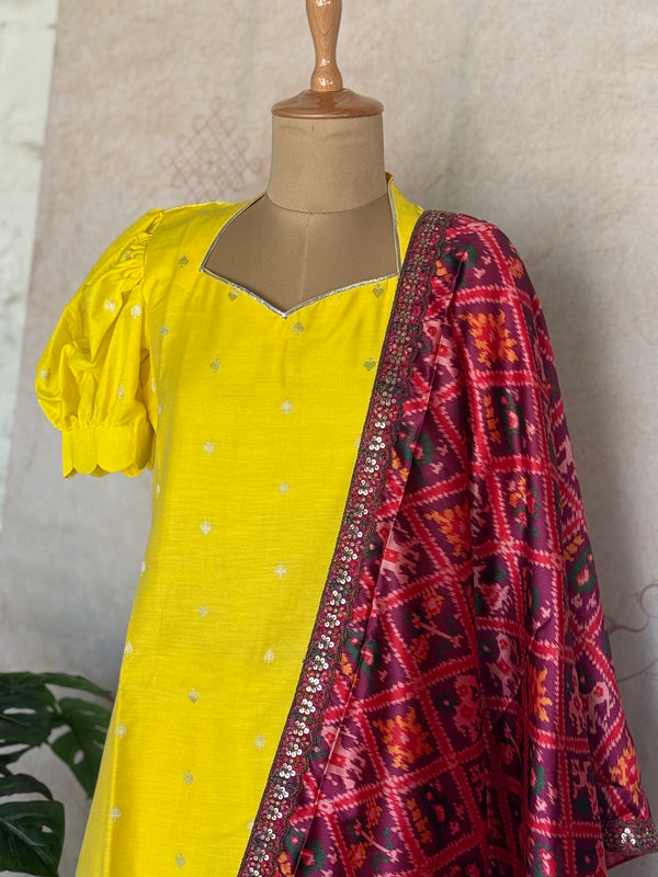 Siara Suit Set with Patola Dupatta - Express