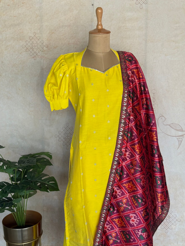 Siara Suit Set with Patola Dupatta - Express