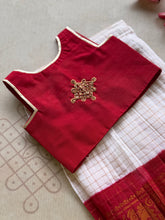 Yamuna - Kolam Crop Top & Sungudi Skirt Set Onam Edit