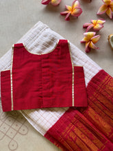 Yamuna - Kolam Crop Top & Sungudi Skirt Set Onam Edit