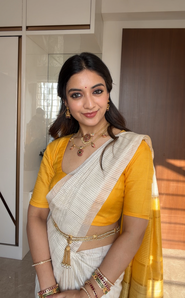 Hridya - Tussar Saree Vishu Edit