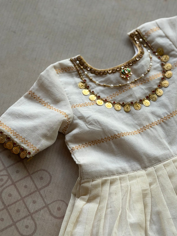 Saraswati Kids Frock - Onam Edit