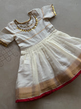 Saraswati Kids Frock Red - Onam Edit