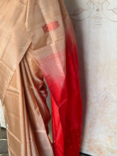 Madurai Pattu Saree with Contrast Red Pallu & Banarasi Blouse