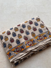 Kota Cotton Kalamkari Saree with Raja Rani & Musical Narrative Pallu