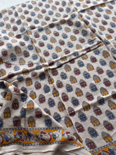 Kota Cotton Kalamkari Saree with Raja Rani & Musical Narrative Pallu