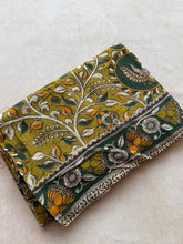 Kota Cotton Kalamkari Saree with Peacock Narrative Pallu