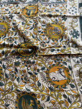 Kota Cotton Kalamkari Saree with Peacock Motif & Artistic Borders