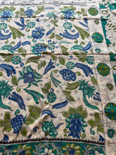 Kota Cotton Kalamkari Saree – Floral Vine Design with Peacock Pallu & Contrast Border