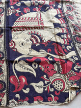 Kota Cotton Kalamkari Printed Saree with Floral Body & Elephant Pallu