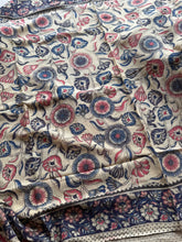 Kota Cotton Kalamkari Printed Saree with Floral Body & Elephant Pallu